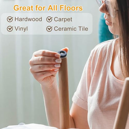 uxcell Furniture Sliders, 4Pcs 2" - PTFE Round Chair Leg Floor Protectors, Screw-On Furniture Pads with Screw, Chair Glides for Carpet Hardwood Floors - size: 2"