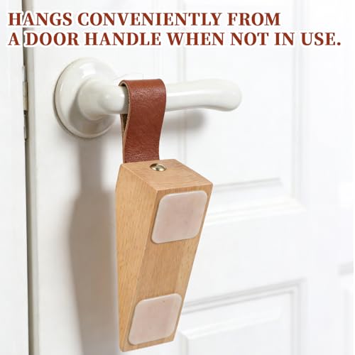 Wooden Door Stops Decorative Wood Door Stopper Hotel Security Doors Stopper Non-Slip Wedge Wooden Doorstop for Bedroom House Office Living Room Hotel Cabin