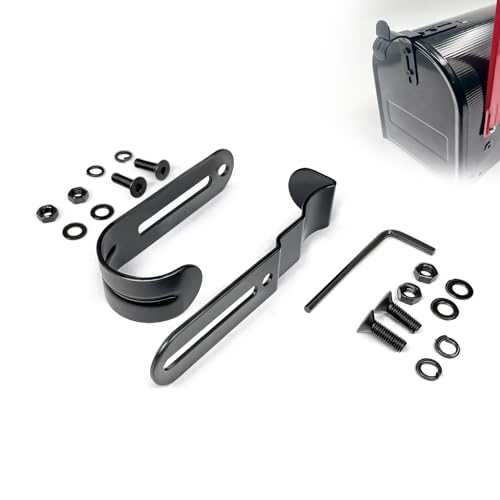 Mailbox Latch and Handle Kit, Thickened Mailbox Latch Replacement Set Easy Installation for Repairing Mailbox Door, Premium Material Durable Solid Construction Safe and not Easily Damaged（Black） - color: Black