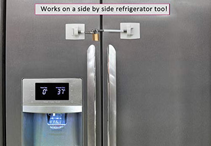 2-Pack Refrigerator Lock (White Without Padlock) - color: 2-Pack, White Without Padlock