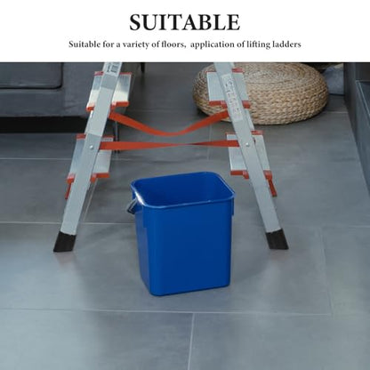 NUOBESTY 2pcs Non Slip Folding Ladder Feet Mat Rubber Foot Pads Covers Ladder Non Slip Stabilizer Leg Pads Floor Protectors for Furniture Black