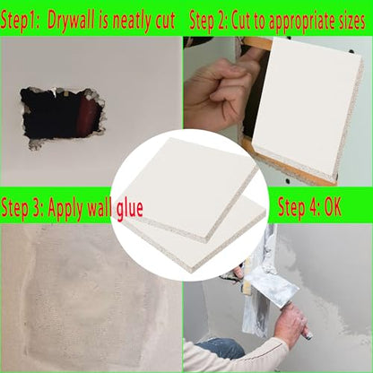 Drywall Repair Panel, Drywall Patch Kit Large Hole, Wall Repair Patch Panel for Drywall,Wall Surface Large Hole Fill Quick and Easy Solution.12'' x 12” x 1/2 ”（1 Pack）