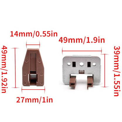 Surf turtle 5 Pack Drawer Slide Track Guide Glide with Metal Backing, Compatible with Rite-Trak 1 Drawer System, Center Mount Drawer Replacement Parts for Dresser Nightstand - style: 5 Pack/Classic With Metal Brackets
