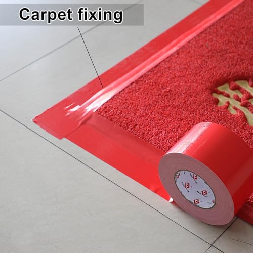 BOMEI PACK 4" Red Duct Tape Wide Roll,4 Inch x 60 Yards,Industrial Grade Duct Tape,Heavy Duty,Waterproof and UV Resistant,Residue Free for Repairing,Home and Craft - color: Red
