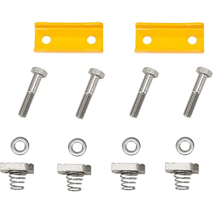 Global Industrial Steel Ladder Safety Post with Pull-Loop Handle, Yellow Powder Coated, 63"H, Automatic Locking Safety Bracket, For Easy Ingress and Egress Points