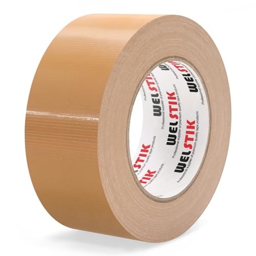 WELSTIK Professional Grade Tan Duct Tape, Waterproof Duct Cloth Fabric,Brown Duct Tape for Photographers,Repairs, DIY, Crafts, Indoor & Outdoor Use (2 Inch X 45 Yards) - color: Brown, size: 2"X45yard