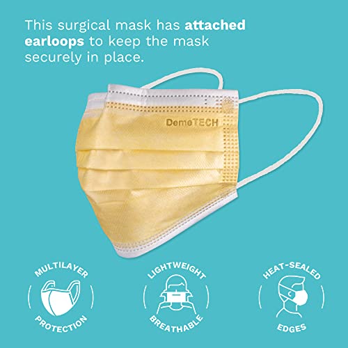 DEMETECH ASTM Level 3 Protective 3-Layer Face Mask, Ear-Loop Style, Adult Mask - color: Variety Pack - 50 Pack