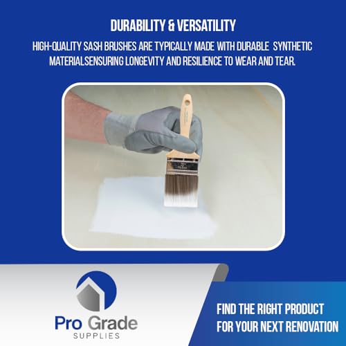 Pro Grade - Paint Brushes - 2Ea 3" Flat Brushes - size: 2Ea H 3F