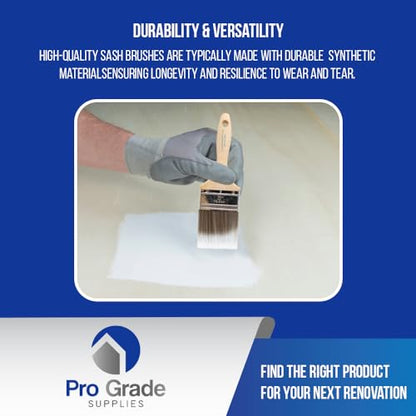 Pro Grade - Paint Brushes - 2Ea 3" Flat Brushes - size: 2Ea H 3F