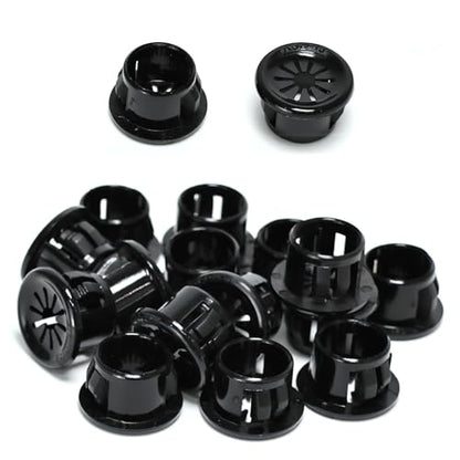 50 Pcs Cable Grommet, Snap Bushing 1/2" (13 mm) Mounting Diameter, Flexible Petal-Shaped Buckle Round Nylon Desk Grommet for Wires Through Countertop Cord Organizer and Protection, Black - style: 1/2" -RSB 50PCS