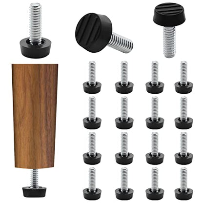 1/4” - 20 UNC Leveling Feet, 40 Pcs Adjustable Leg Levelers, Screw in Furniture Levelers with T-Nuts for Cabinet Cupboard Couch Desk Sofa Shelf Legs - size: 1/4" - 20 UNC
