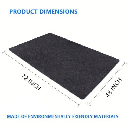 Oil Spill Mat，Garage Floor Mat，48" x 72" Premium Absorbent Oil Pad – Protect Garage Shop Floor Surface，Absorb Materials，Anti-Slip and Waterproof Backing，Car Repair Mat，Washable - size: 48" x 72"