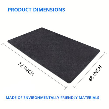 Oil Spill Mat，Garage Floor Mat，48" x 72" Premium Absorbent Oil Pad – Protect Garage Shop Floor Surface，Absorb Materials，Anti-Slip and Waterproof Backing，Car Repair Mat，Washable - size: 48" x 72"