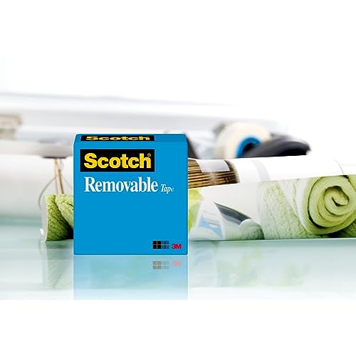 Scotch Removable Tape 811-2PK, 3/4 in x 1296 in (19 mm x 32.9 m), 2 Pack
