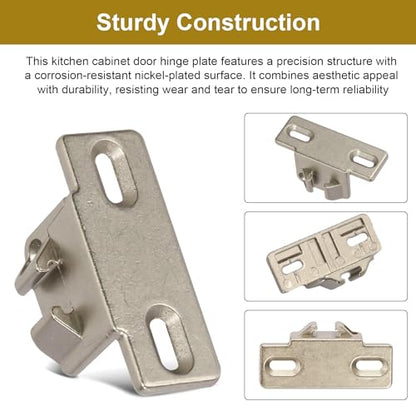 Hinge Mounting Plate Replacement for Blum 1 3/8" Overlay 110 Degree Compact 33 Edge, Edge Mount Plates for Blum Face Frame Overlay Hinge, Hinges for Cabinet Doors, Soft Close Hinges(2 PCS)