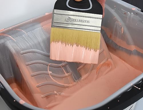 ROLLINGDOG 4 Inch Paint Brush -Soft Paint Brush for Smooth Surfaces,Wall Paint,Ceiling,Blinds,Large Surface Areas(100mm) - color: Soft Paint Brush 100mm