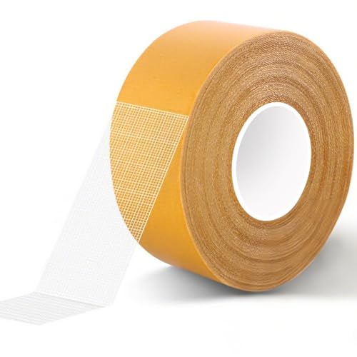 Double Sided Tape Heavy Duty,2" X 66 Ft,High Tack Strong Wall Adhesive With Fiberglass Mesh,Super Sticky Resistente Clear Strong Mounting Tape For Crafts,Carpet,Picture - size: 66 feet x 0.01 inches x 0.01 inches
