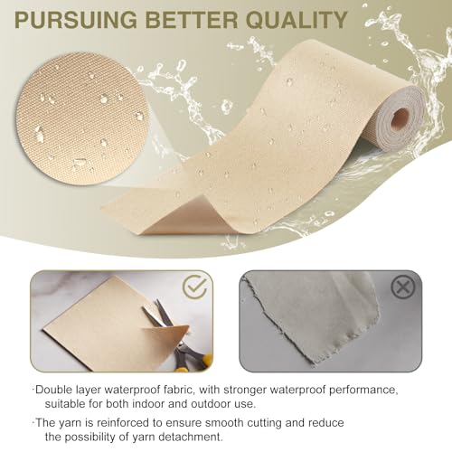 Gheeidau Canvas Repair Tape 4×70 Inch Waterproof Self-Adhesive Fabric Repair Patch for Repairing Boat Covers,Tents,Patio Umbrellas,Car Seats,Luggage,Sofas.(White) - color: White