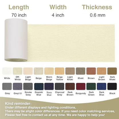 Gheeidau Canvas Repair Tape 4×70 Inch Waterproof Self-Adhesive Fabric Repair Patch for Repairing Boat Covers,Tents,Patio Umbrellas,Car Seats,Luggage,Sofas.(Off-White) - color: Off-White