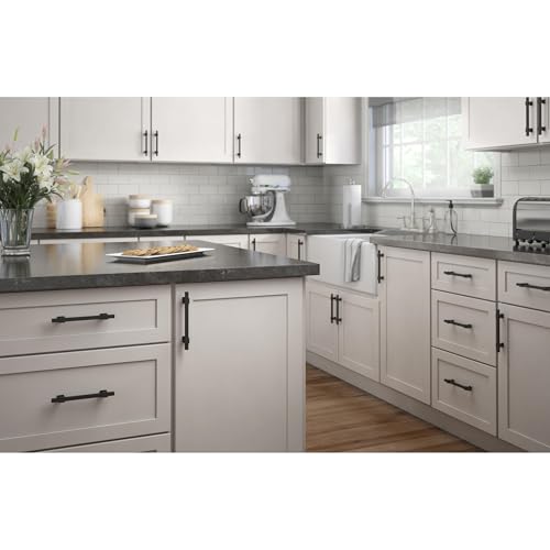 Franklin Brass 5 Pack Matte Black Cabinet Handles Adjustable Drawer Pulls for Kitchen Cabinet Knobs Dressers and Cupboards 1-3/8 to 6-5/16 inch (35–160mm) Hole Center | Adjusta-Pull™ - color: Matte Black, size: 1-3/8" to 6-5/16"
