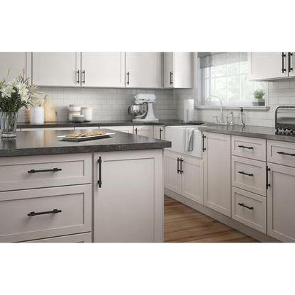 Franklin Brass 5 Pack Matte Black Cabinet Handles Adjustable Drawer Pulls for Kitchen Cabinet Knobs Dressers and Cupboards 1-3/8 to 6-5/16 inch (35–160mm) Hole Center | Adjusta-Pull™ - color: Matte Black, size: 1-3/8" to 6-5/16"