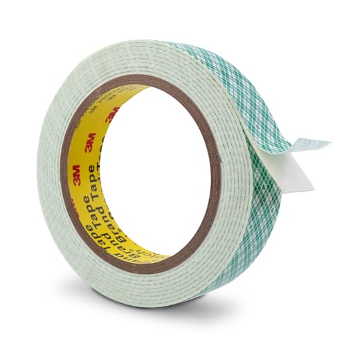 3M Double Sided Foam Tape 1" x 10Ft 1 Pack White Double Coated Urethane Adhesion Polyurethane Tape Color White for Bonding Attaching Mounting - size: 1" x 10Ft