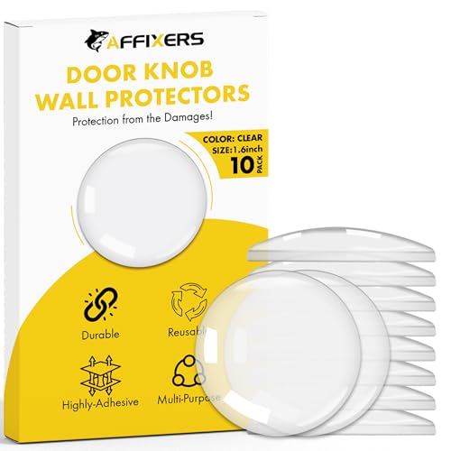 Clear Door Stoppers for Wall – Self Adhesive Door Knob Wall Protector, Door Slam Stopper, Door Handle Bumper Guard (Small -1.6" (10 Pack)) - size: Small -1.6" (10 Pack)