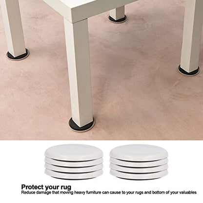 8PCS Furniture Sliders for Wood Floors, Foam & Hard Plastic Reusable Effortless Moving Surface Protection for Heavy Furniture Wardrobes Sofas Chair Legs Floors Protectors (3.5 inches) - size: 3.5 inches