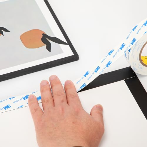 3M Double Sided Tape 0.39"×16.5Ft, No Damage Double Sided Wall Tape, Heavy Duty PE Foam Mounting Tape Removable Waterproof for Wallpaper Painted Wall Decor Crafts Arts DIY Paint Picture Poster - size: 0.39"x16.5Ft
