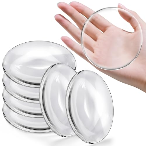 JZWBLILY Door Stoppers for Wall, Door Knob Wall Protector 3.15" (6-Pack), Self Adhesive Door Bumpers for Walls, Shock Absorbent Door Handle Stopper, Protects Every Wall Surface, Clear - size: Clear 3.15"( 6 Pack)