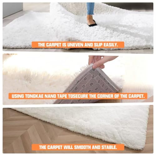 Double Sided Tape Heavy Duty, 9.85FT Nano Tape Extra Large Clear Mounting Tape, Removable Traceless Two Sided Adhesive Tape, Strong Grip Picture Hanging Strips Adhesive Poster Carpet Tape - size: 9.85ft