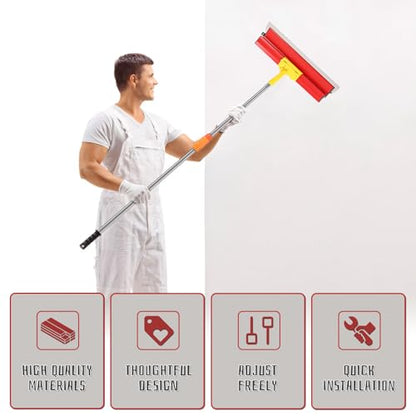 Drywall Tools Skimming Blade Set with Extension Handle and Transport Case - Two Sets of 10"" 15"" 24"" & 31"" Thickened Blades, Professional Drywall Finishing Tools for Drywall/Wallboard