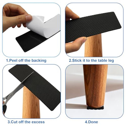 Premium Furniture Pads - Thick Non-Slip Rubber Pads for Furniture, 8PCS Anti-Slide Grippers for Sofa, Chair, Recliner, Table - Protects Hardwood & Carpet Floors