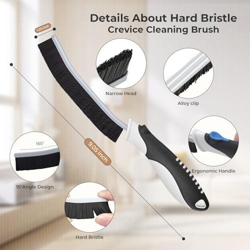 TQRR Cleaning Brush-Hard Crevice Cleaning Brushes, Multifunctional Window Groove Brushes, Grout Brush, Cleaning Tool for Bathroom, Kitchen, Toilet, Tile, Sink, Home (6, Green) - color: Green