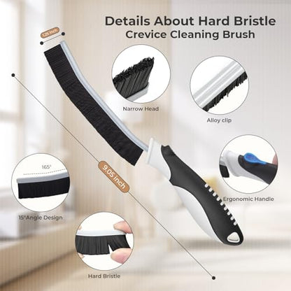 TQRR Cleaning Brush-Hard Crevice Cleaning Brushes, Multifunctional Window Groove Brushes, Grout Brush, Cleaning Tool for Bathroom, Kitchen, Toilet, Tile, Sink, Home (6, Green) - color: Green
