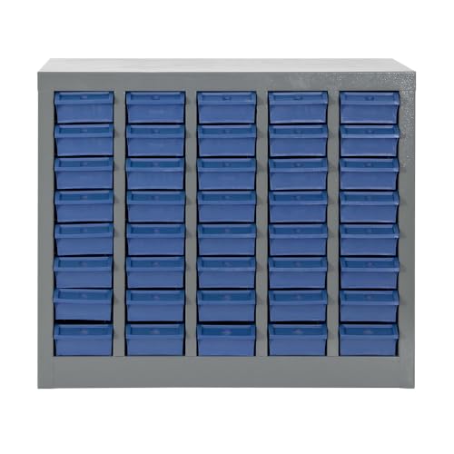 Yeeoy 40 Drawers Parts Cabinet Bolt and Nut Tool Storage Cabinet Part Cabinet Organization Shelves with ABS Material Drawer for Tool Hardware Storage, Grey - size: 40 Drawers