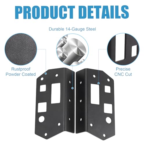 Car Door Handle Reinforcement Plate Kit for OBS Ford F-Series & Bronco 1980-1997, Replacement for F006, F150 F250 F350 Bronco Door Handle Repair Bracket Kit Accessories, 1 Pair