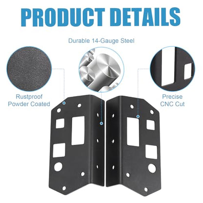 Car Door Handle Reinforcement Plate Kit for OBS Ford F-Series & Bronco 1980-1997, Replacement for F006, F150 F250 F350 Bronco Door Handle Repair Bracket Kit Accessories, 1 Pair
