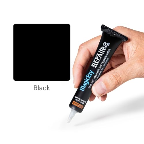 MagicEzy Tile RepairEzy (Black) - Porcelain Glaze Repair Filler - Fix Chips and Holes in Tiles Fast - Floor and Wall Tiles, Tubs, Showers, China - color: Black