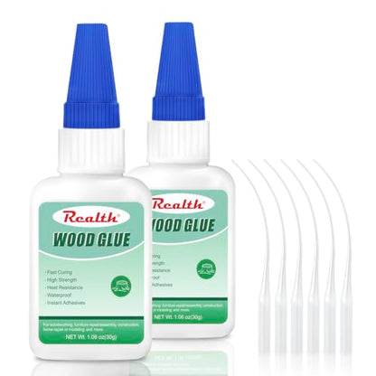 Wood Glue for Furniture Heavy Duty 30g, Super Clear Glue for Wood Crafts DIY, Woodworking, Furniture Repair, Baseboard, Cabinets, Door, Indoor & Outdoor, with Anti-Clog Cap - size: 60g, style: Wood Glue