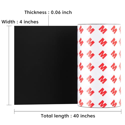 Non Slip Furniture Pads for Hardwood Floors, Cuttable Self Adhesive Silicone Anti Skid Pads Grippers for Furniture Electronics Home Appliances, 4 x 40 Inches (Black)