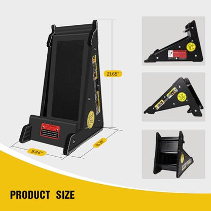 Brvclon Ladder Leveler for Uneven Ground, Slopes, Roofs, Stairs, Multifunctional Ladder Stabilizer with Storage, up to 500 Lbs, with Non-Slip Rubber Strip, Without Installation, Black