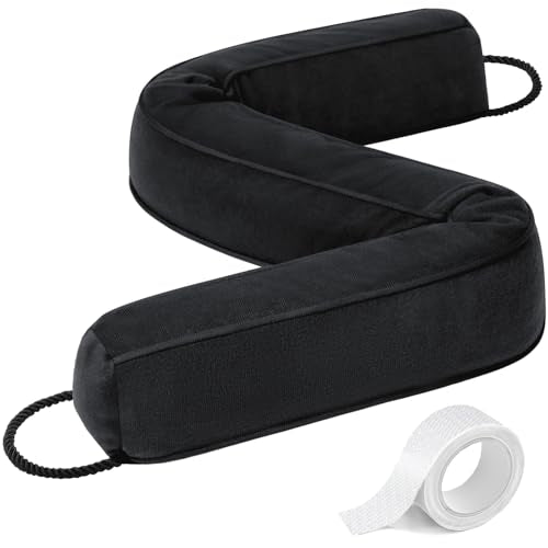 Comfyanno 36” Weighted Under Door Draft Stopper, Fits Front, Bedroom, Interior Door, Easy to Install, Block Cold Air Draft from Bottom Door, 2.2lb, Fits Door Gap up to 3”, Black - color: Black, size: 36 Inch