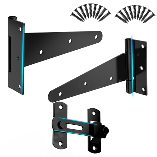 T Strap Hinges, Tee Hinge, T-Gate Hinges, Gate Strap Hinges, Wooden Fences Door, Barn Door, Shed Doors,Cabinet Door,Pet House Door, Barn Door Lock Latches 1PC (5 inch) - size: 5 Inch