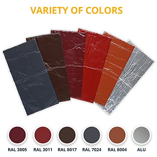 Alenor Brown Butyl All Weather Repair Patch 4"x6" Waterproof Sealing Patch Roof Leak Indoor Outdoor PVC Pipe Repair HVAC Vent Air Conditioner Window Seal Unit Rain Gutters Flashing Auto & Boats RV
