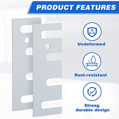 Ferraycle Door Hinge Shims Bulk 16 Gauge Stainless Steel Hinge Spacer with Coated Finish 4-1/2" x 1-5/8" Metal Door Hole Filler Plates for Repair Kit(40 Pack)