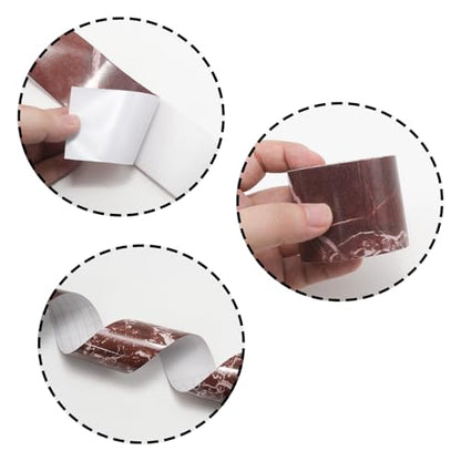 Lilaly 2 inches x 32 feet Wood Grain Repair Tape,Wood Grain Tape,Widely Used for Tables, Doors, Floor and DIY(Purple Red) - color: Purple Red