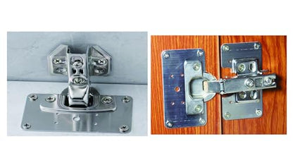 16 PCS Hinge Repair Kit - Cabinet Hinge Repair Plate Stainless Steel Door Hinge Repair Kit for Kitchen Cabinet Hinge Repair Brackets with Mounting Screws and Screwdrivers (16, 3.5"x2") - size: 3.5"x2"