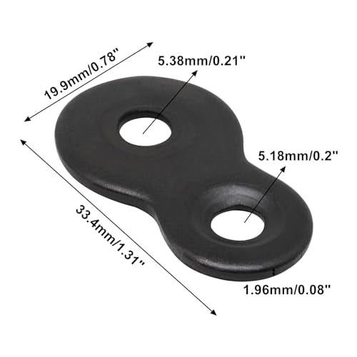 32pcs Figure 8 Fastener, Figure 8 Table Top Fasteners with Screws Heavy Duty Figure-Eigh Clips for Table Tops Connector Bracket (Black) - size: 32pcs