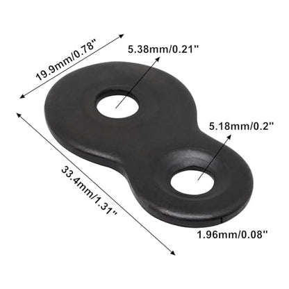 32pcs Figure 8 Fastener, Figure 8 Table Top Fasteners with Screws Heavy Duty Figure-Eigh Clips for Table Tops Connector Bracket (Black) - size: 32pcs